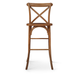 Sedia da bar CROSS-BACK WOOD BAR rustico chiaro