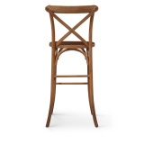 Sedia da bar CROSS-BACK WOOD BAR rustico chiaro