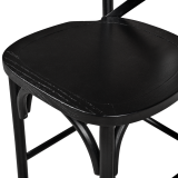 Sedia da bar CROSS-BACK WOOD BAR nero