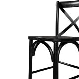 Sedia da bar CROSS-BACK WOOD BAR nero