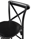 Sedia da bar CROSS-BACK WOOD BAR nero