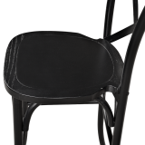 Sedia da bar CROSS-BACK WOOD BAR nero