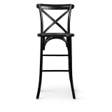 Sedia da bar CROSS-BACK WOOD BAR nero