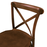 Sedia da bar CROSS-BACK WOOD BAR noce