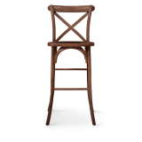 Sedia da bar CROSS-BACK WOOD BAR noce