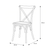 Sedia Per Matrimonio CROSS-BACK WOOD rovere chiaro
