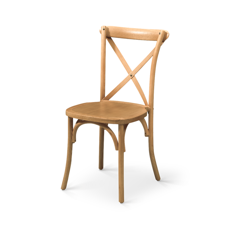 Sedia Per Matrimonio CROSS-BACK WOOD rovere chiaro