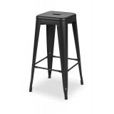 Hocker Per Birreria All`aperto PARIS OUTDOOR nero opaco